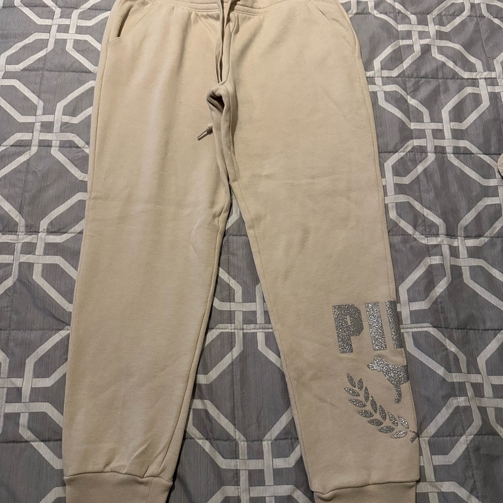 PINK Victoria's Secret Beige woman Sweatpants
